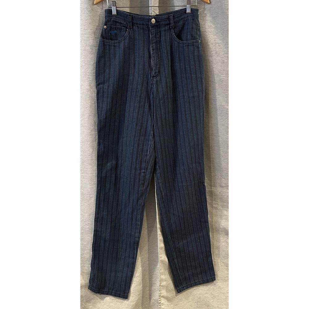 Vintage Roper Western Jeans Womens 13/14 Pin Striped Bareback USA Made High Rise